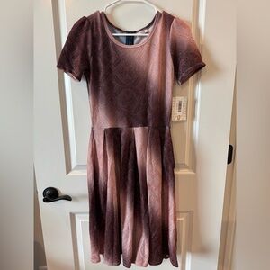 Lularoe Amelia elegant dress pink purple rose gold